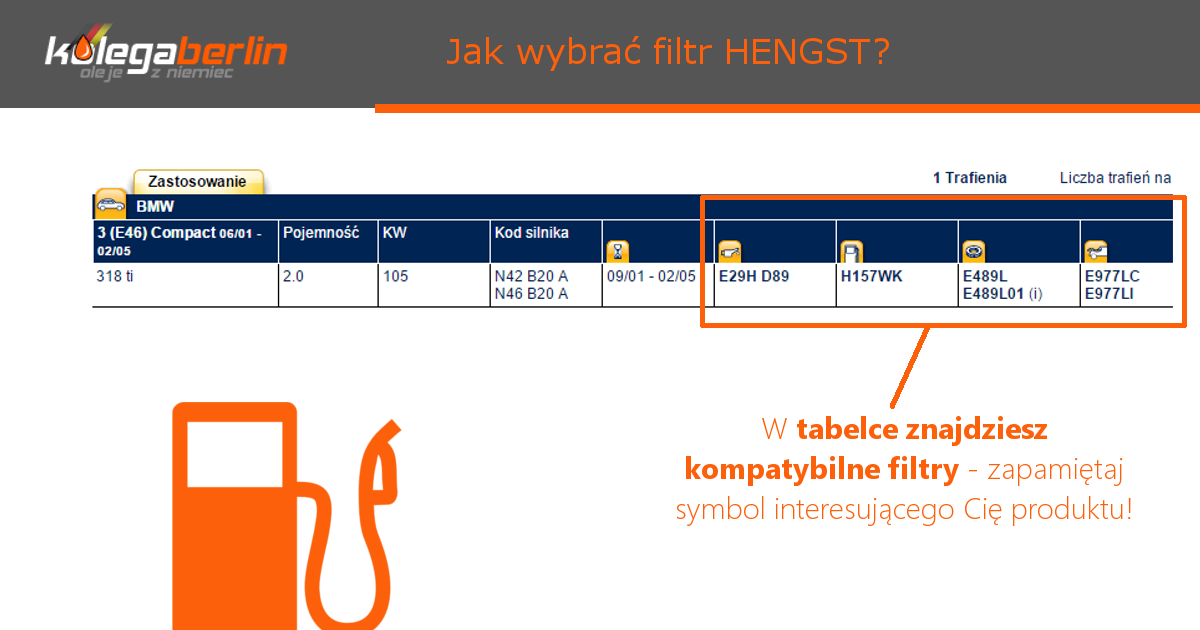 Jak wyszukać filtr Hengst