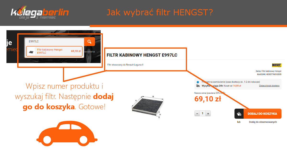 Jak wyszukać filtr Hengst