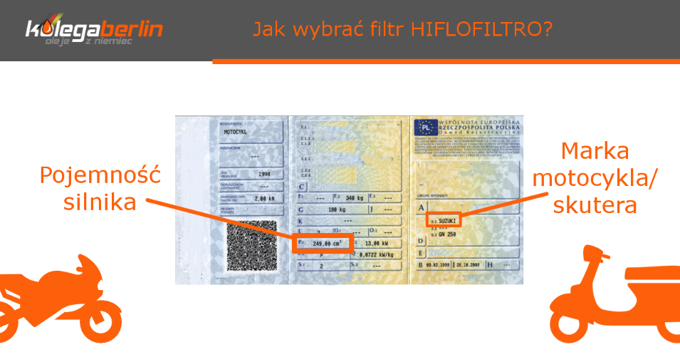 Dowód rejestracyjny - motocykl