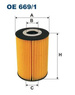 Filtr oleju Filtron OE 669/1
