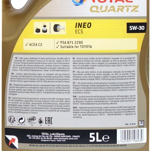 Total Quartz Ineo ECS 5W30 5L syntetyczny olej silnikowy