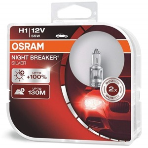 Osram H1 Night Breaker Silver +100% Duo