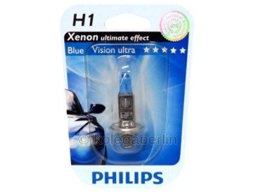 Philips H1 Blue Vision Ultra Xenon effekt