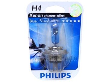 Philips H4 Blue Vision Ultra Xenon effekt